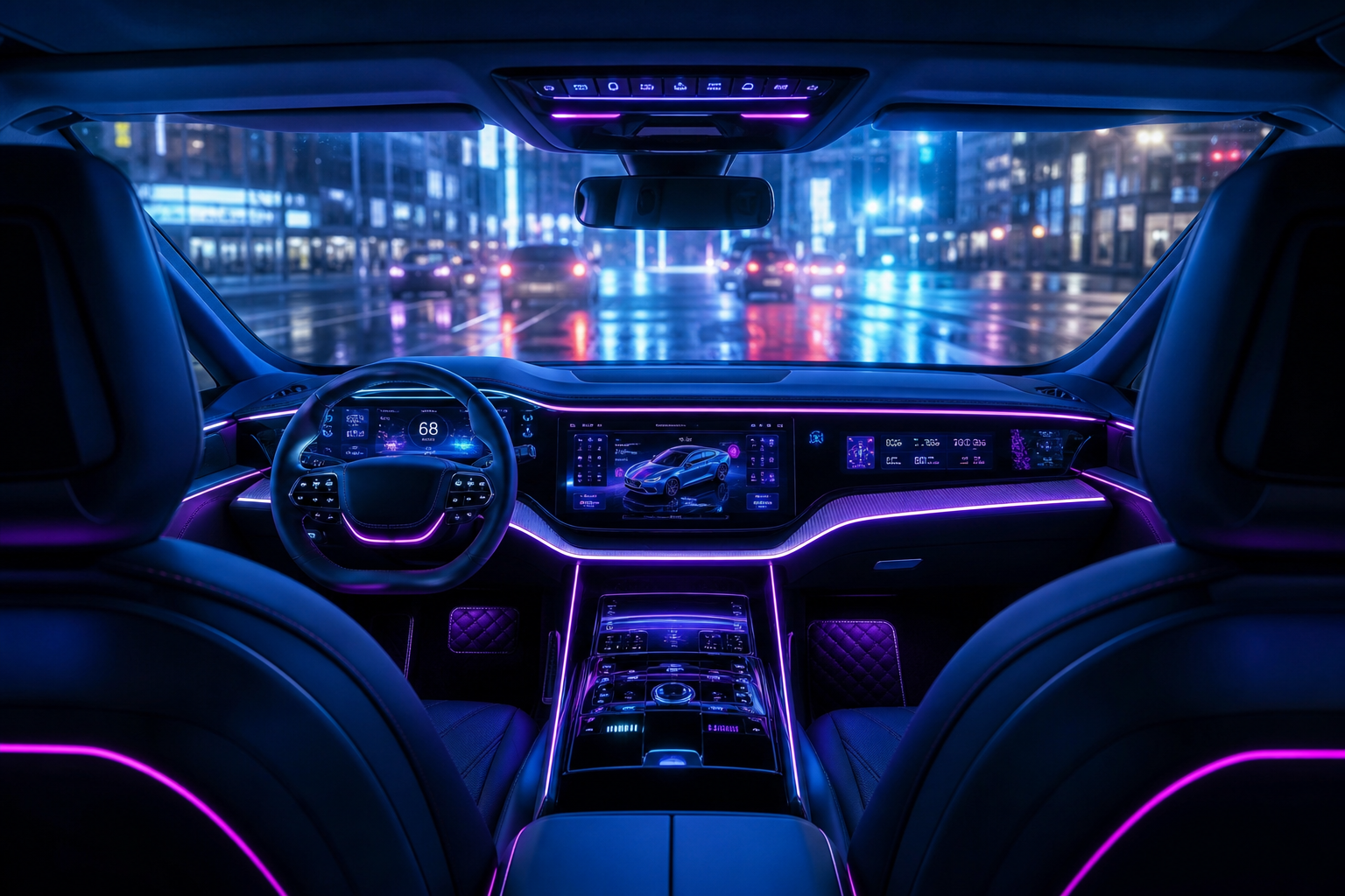 Luxury car interior