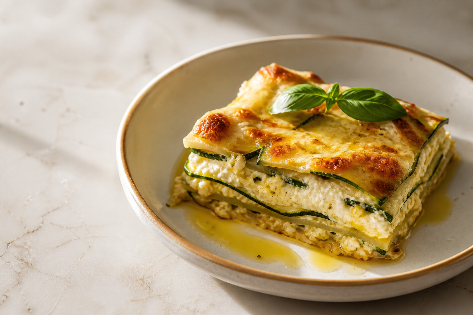 Lasagne Légère aux Courgettes et Ricotta