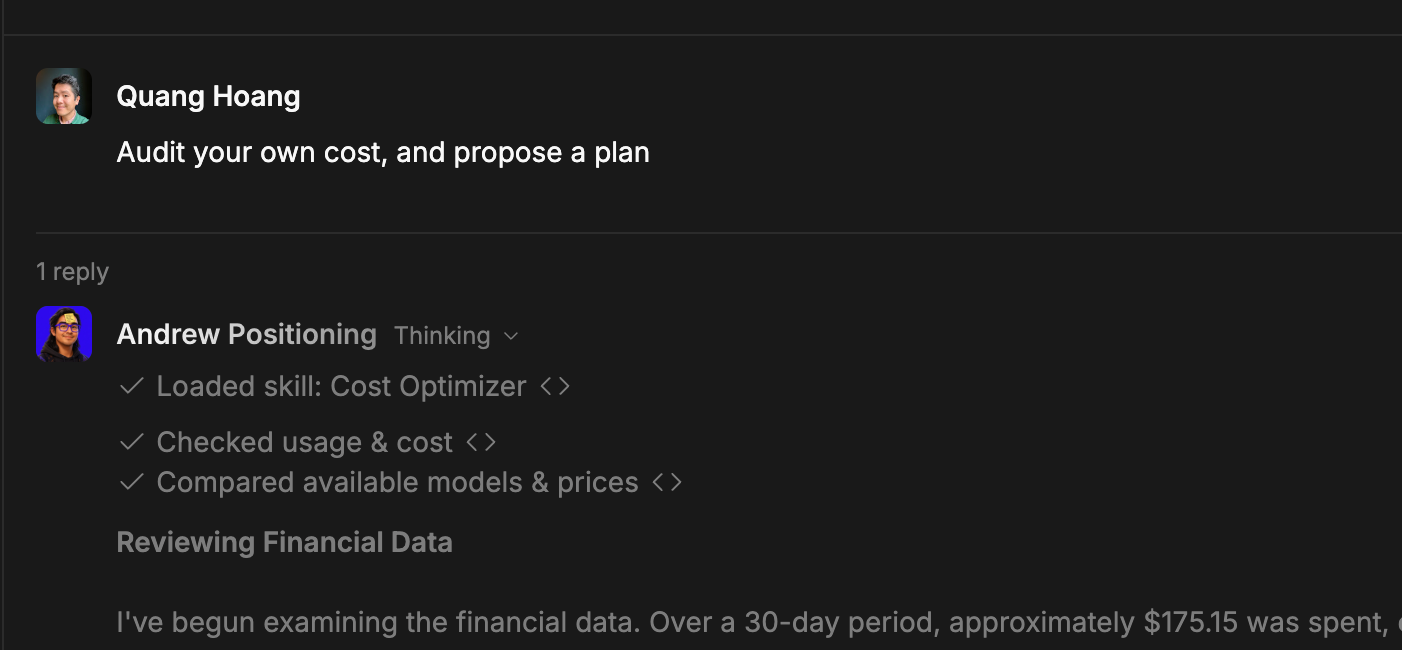 Agent-led cost optimization - Image 1
